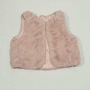 🌿 H&M Faux Fur Vest Sleeves Toddler Girl